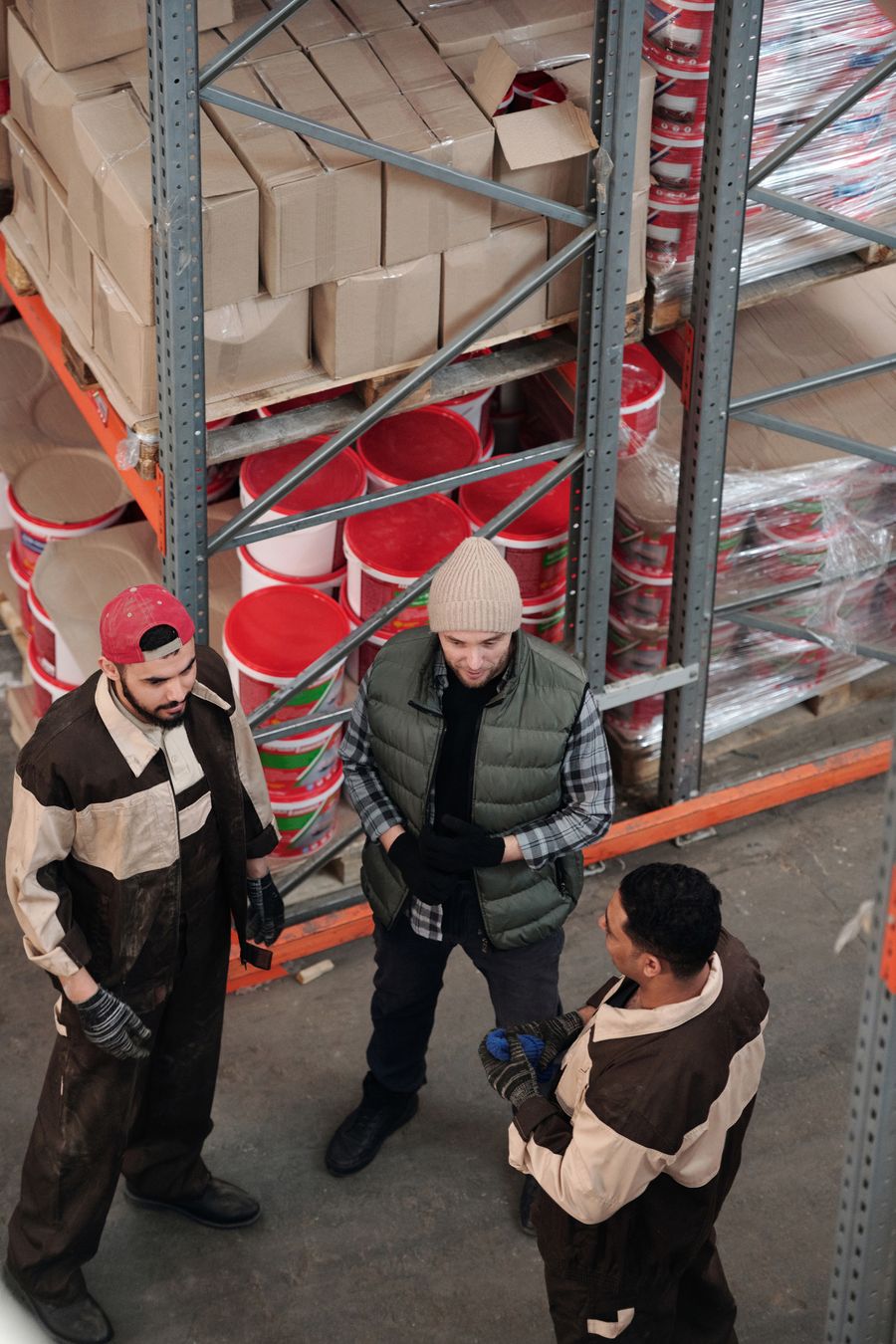 A logistics coordinator on a warehouse floor